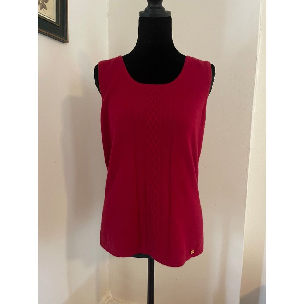Tesori 100% Cashmere Sleeveless Shell Top